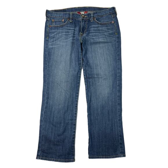 Lucky Brand VTG Y2K Crop Jeans Mid Rise Stretch Denim Medium Wash Womens 6/28 - Picture 1 of 6